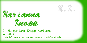 marianna knopp business card